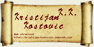 Kristijan Kostović vizit kartica